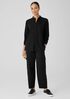 Stretch Jersey Knit Band Collar Shirt