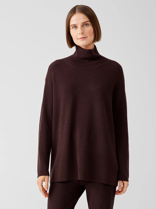 Merino Turtleneck Top in Responsible Wool