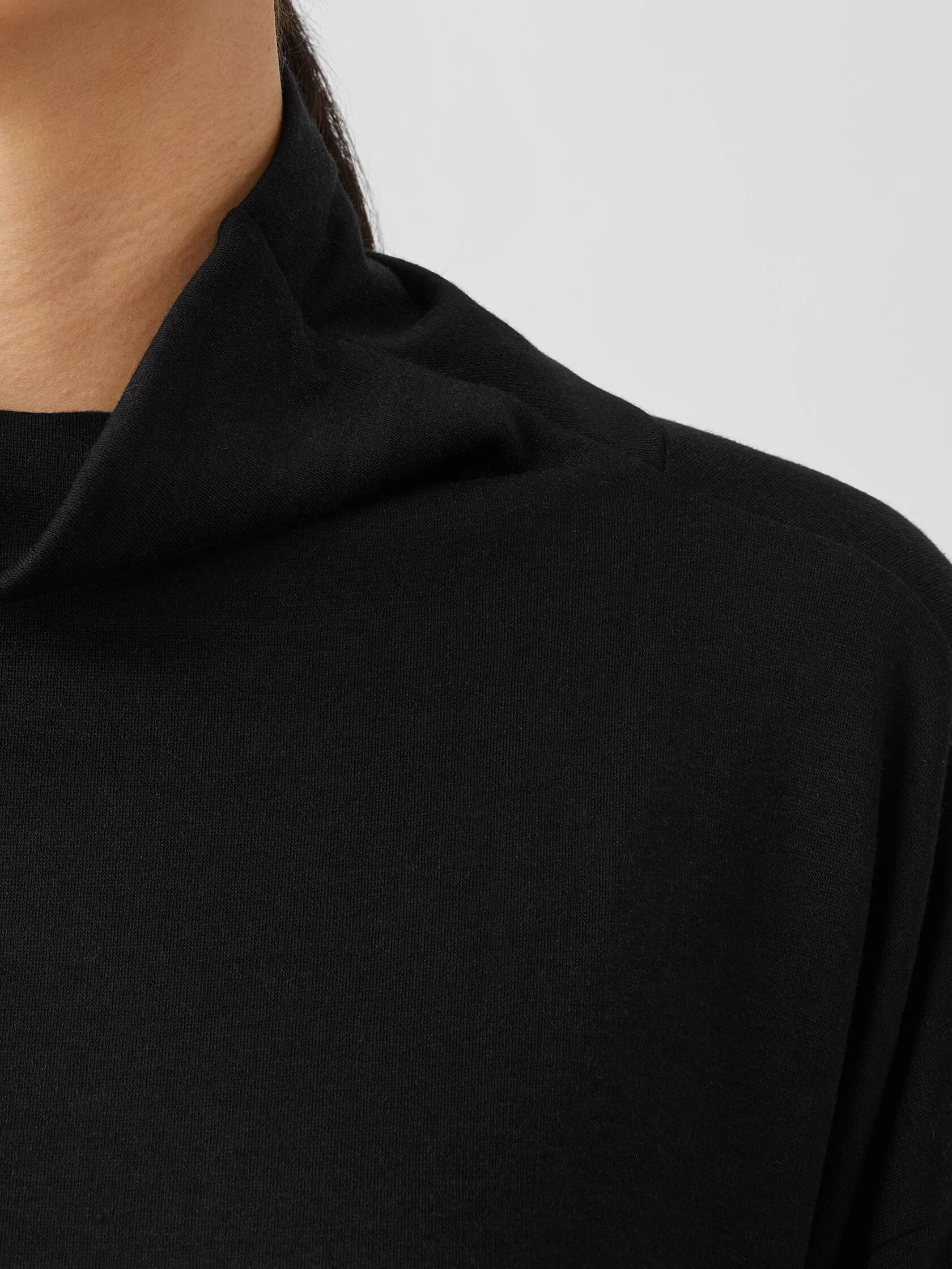 Cozy Brushed Terry Hug Funnel Neck Top | EILEEN FISHER