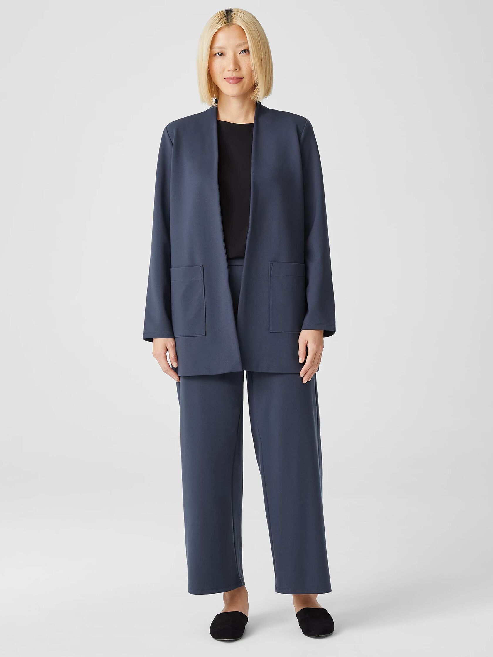 Washable Flex Ponte High Collar Jacket