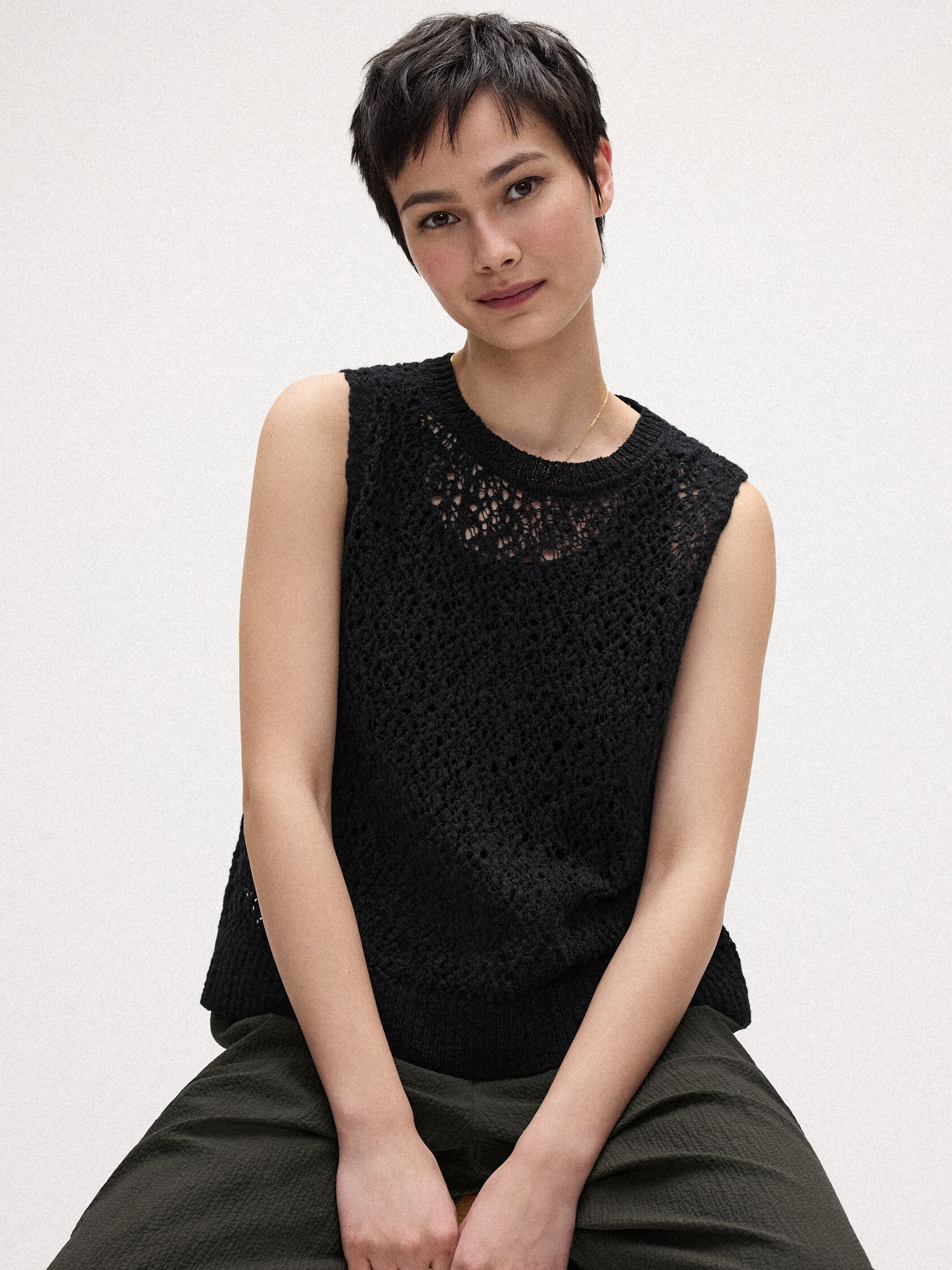 Peruvian Organic Cotton Slub Jewel Neck Tank
