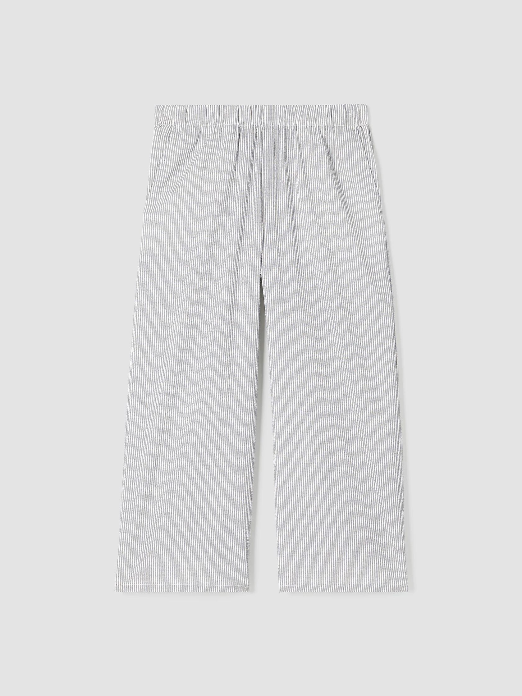 Organic Cotton Ripple Wide-Leg Pant