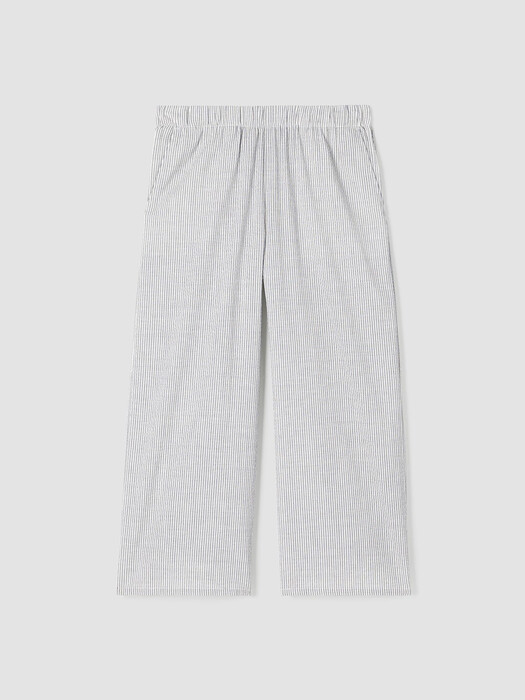 Organic Cotton Ripple Wide-Leg Pant