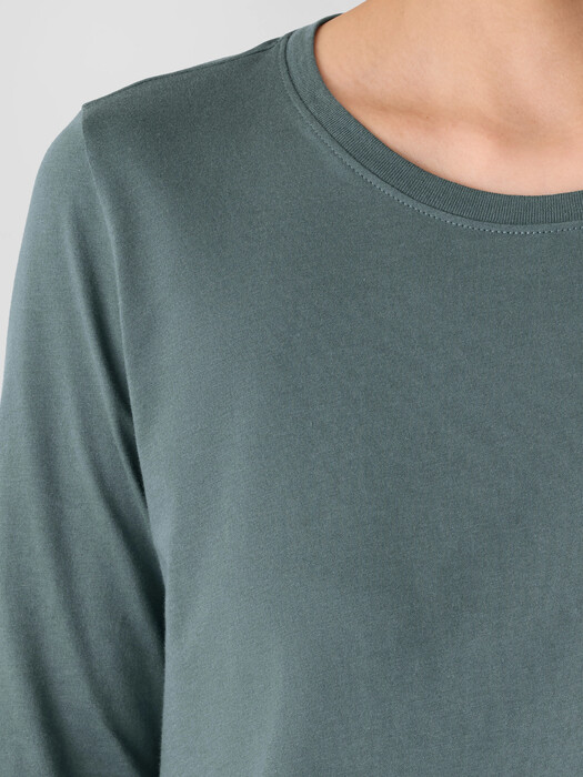 Organic Pima Cotton Jersey 3/4-Sleeve Tee