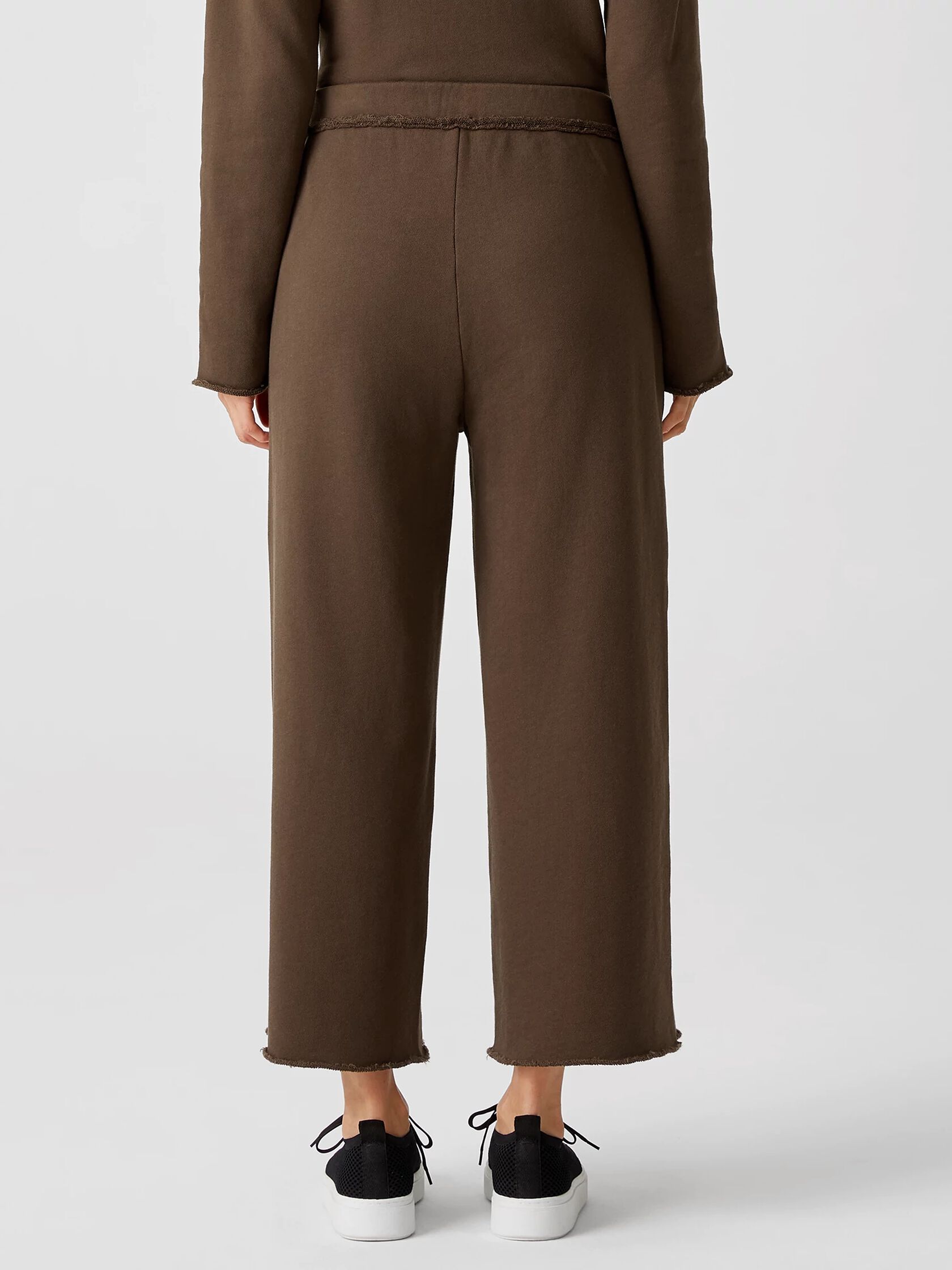 Organic Cotton French Terry Wide-Leg Pant