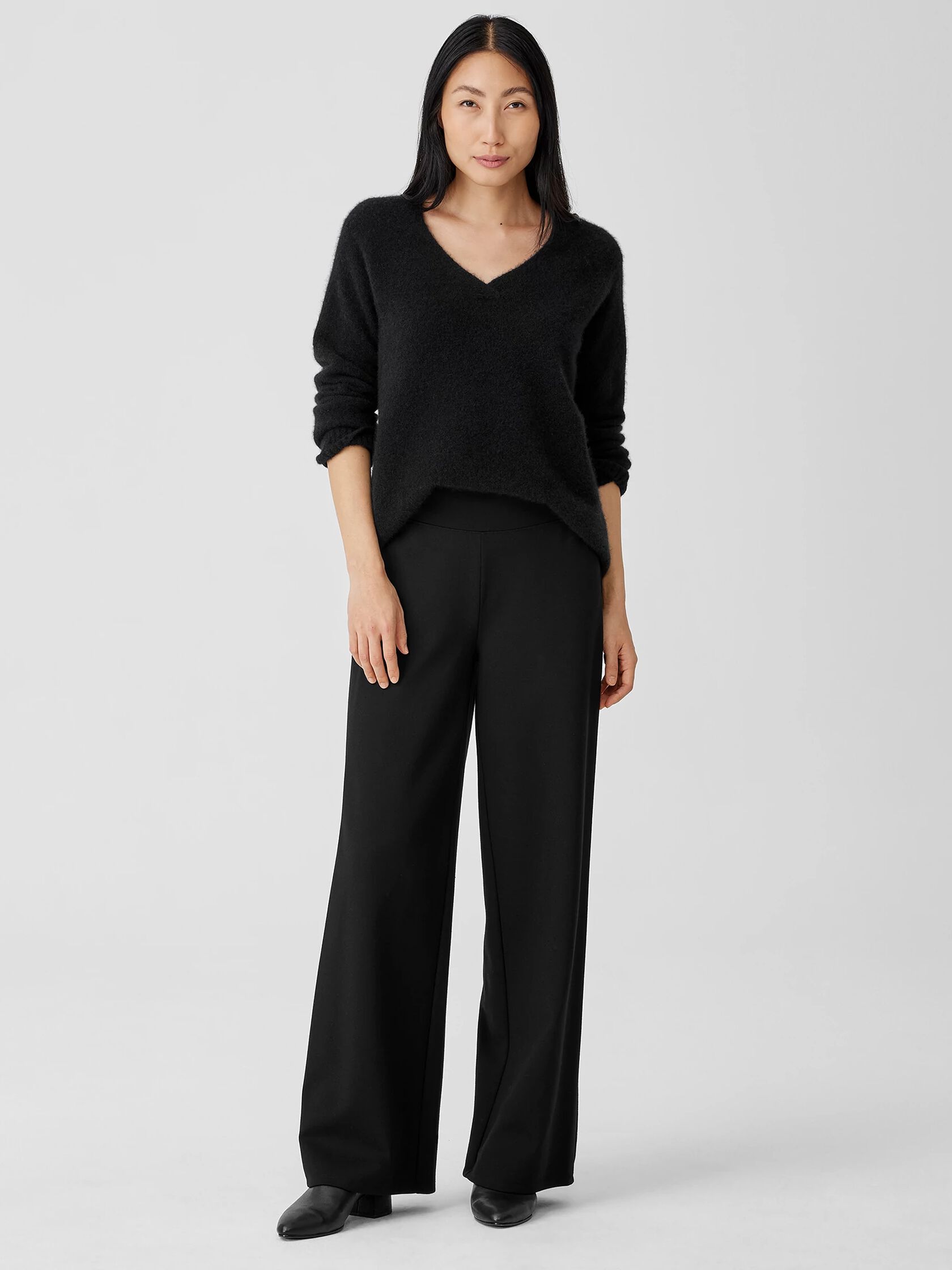 Washable Flex Ponte Wide-Leg Pant