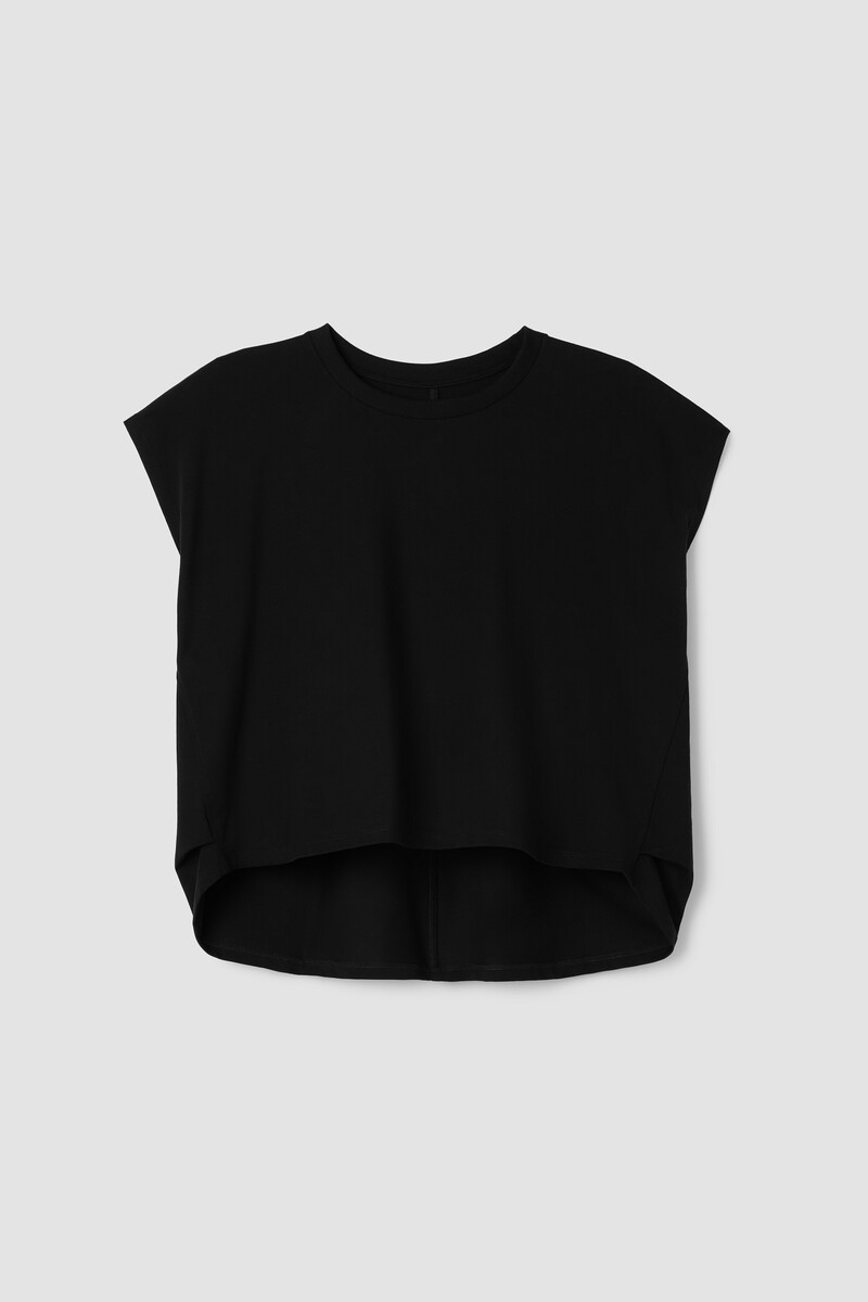 Pima Cotton Stretch Jersey Pleated Box-Top Pima Cotton Stretch Jersey Pleated Box-Top