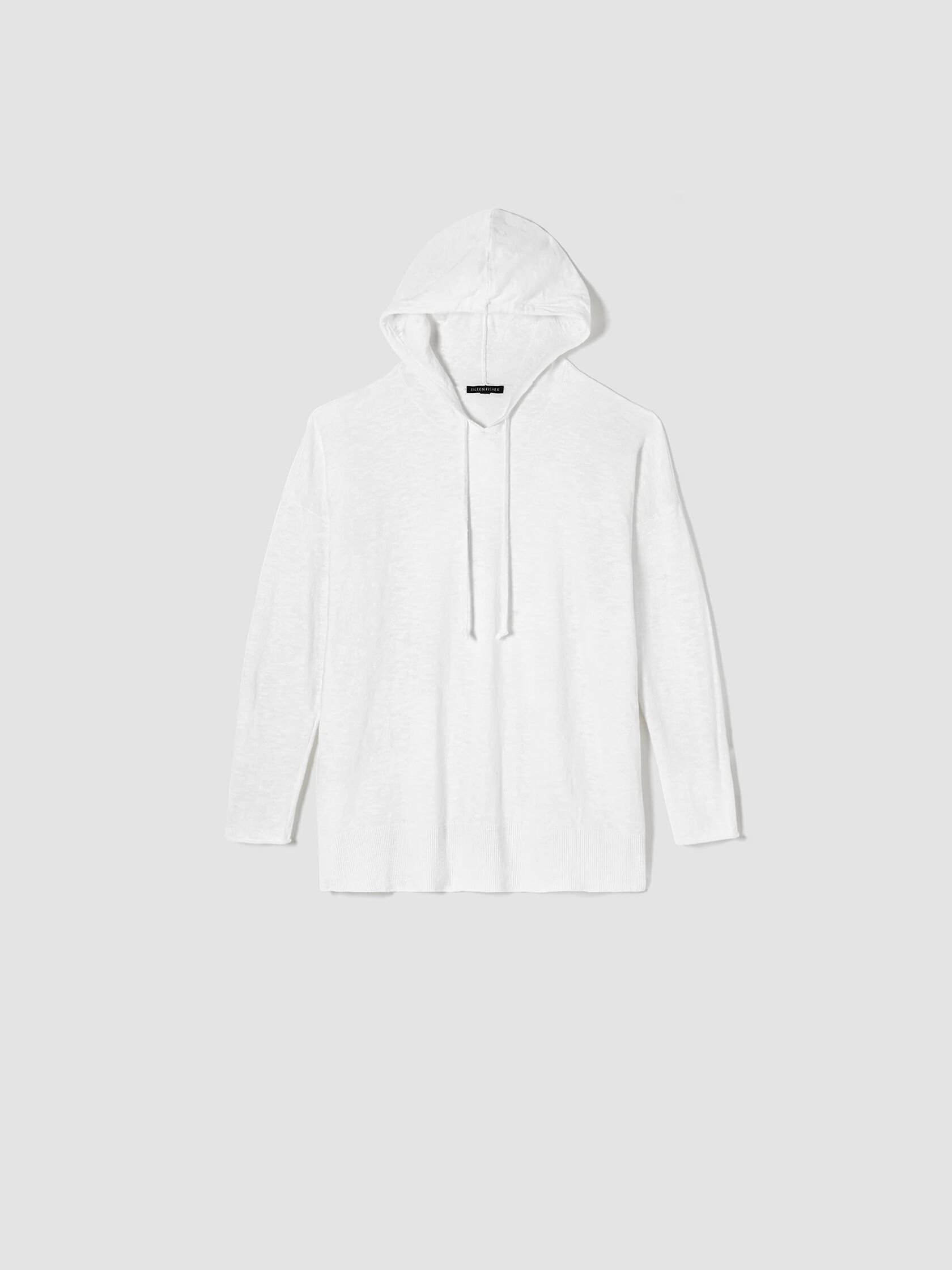 Organic Cotton Linen Slub Hooded Top