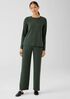 Stretch Jersey Knit Crew Neck Top
