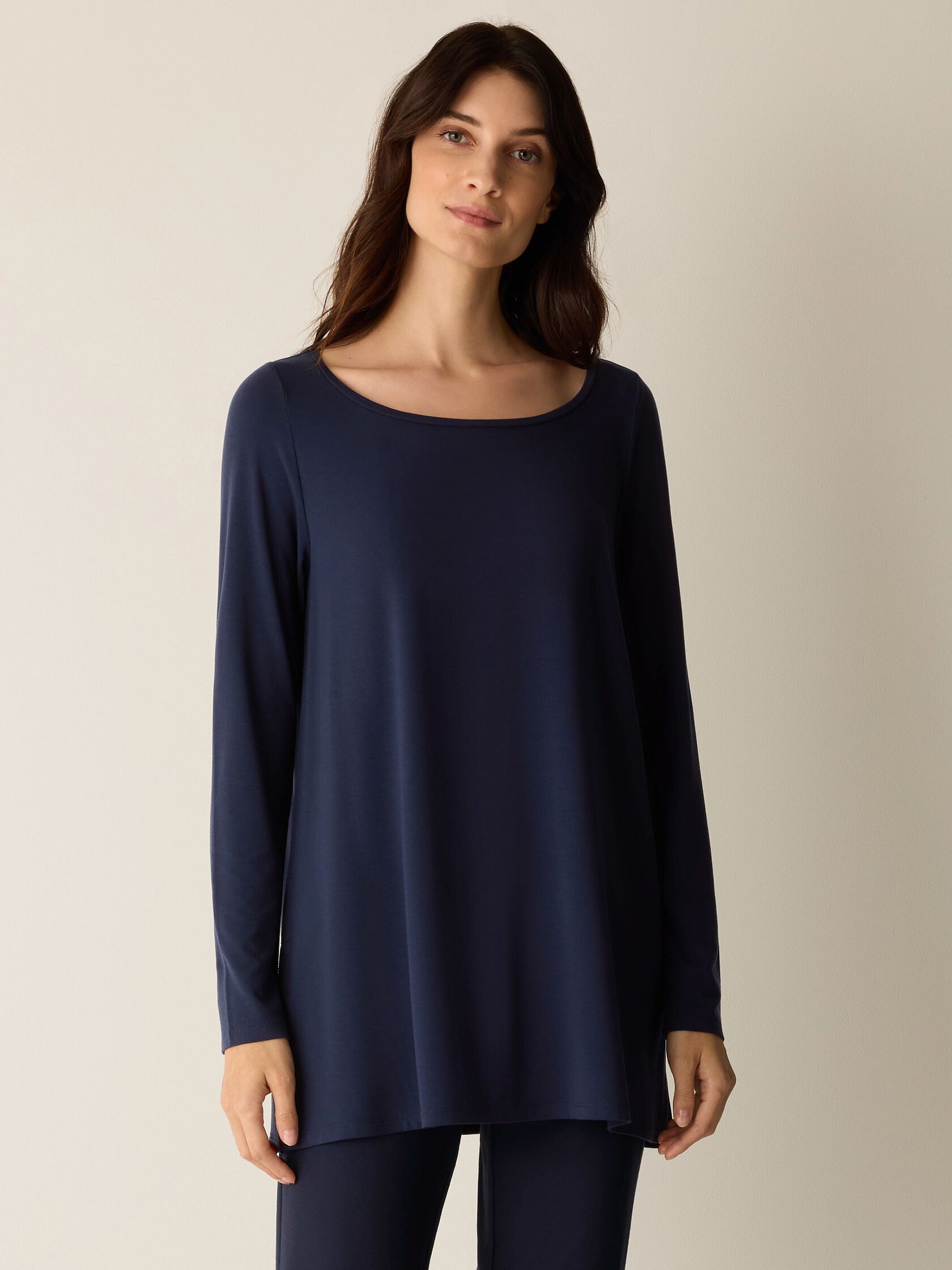 Fine Jersey Ballet Neck Long Top