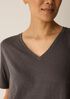 Organic Cotton Slubby Jersey V-Neck Tee