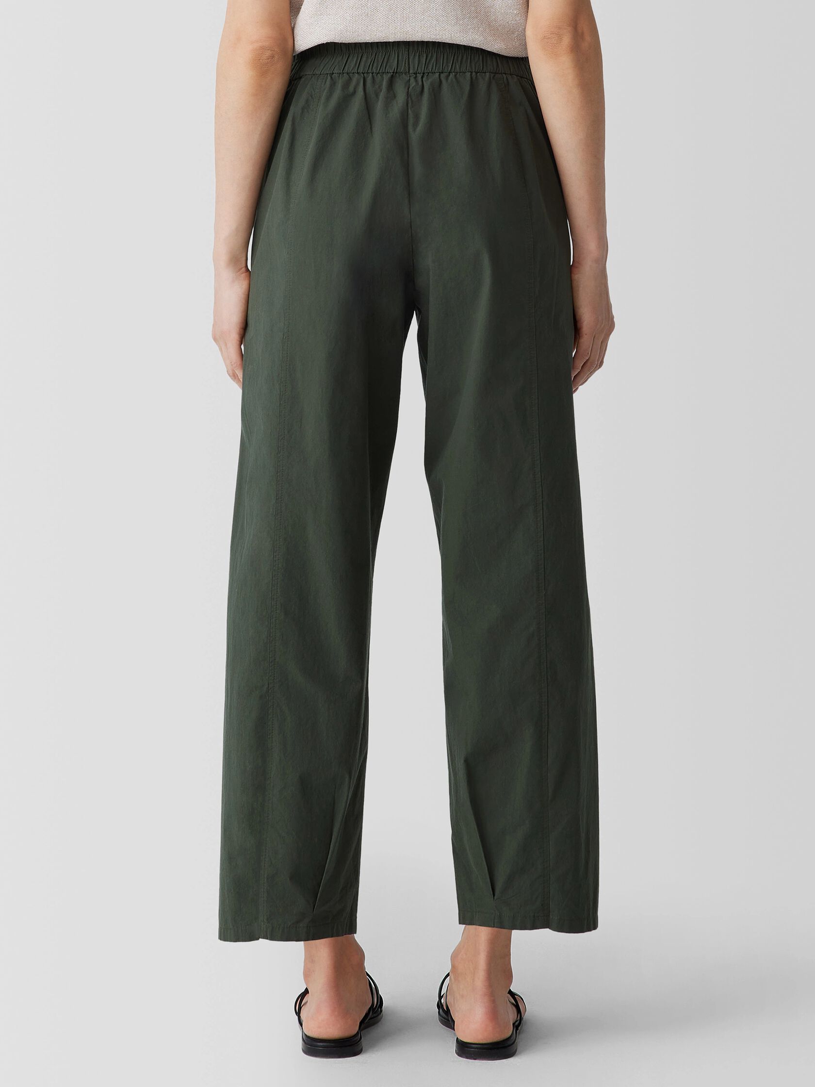 Washed Organic Cotton Poplin Lantern Pant