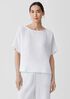 Organic Cotton Lofty Gauze Bateau Neck Top