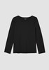 Cozy Organic Cotton Interlock Jewel Neck Top