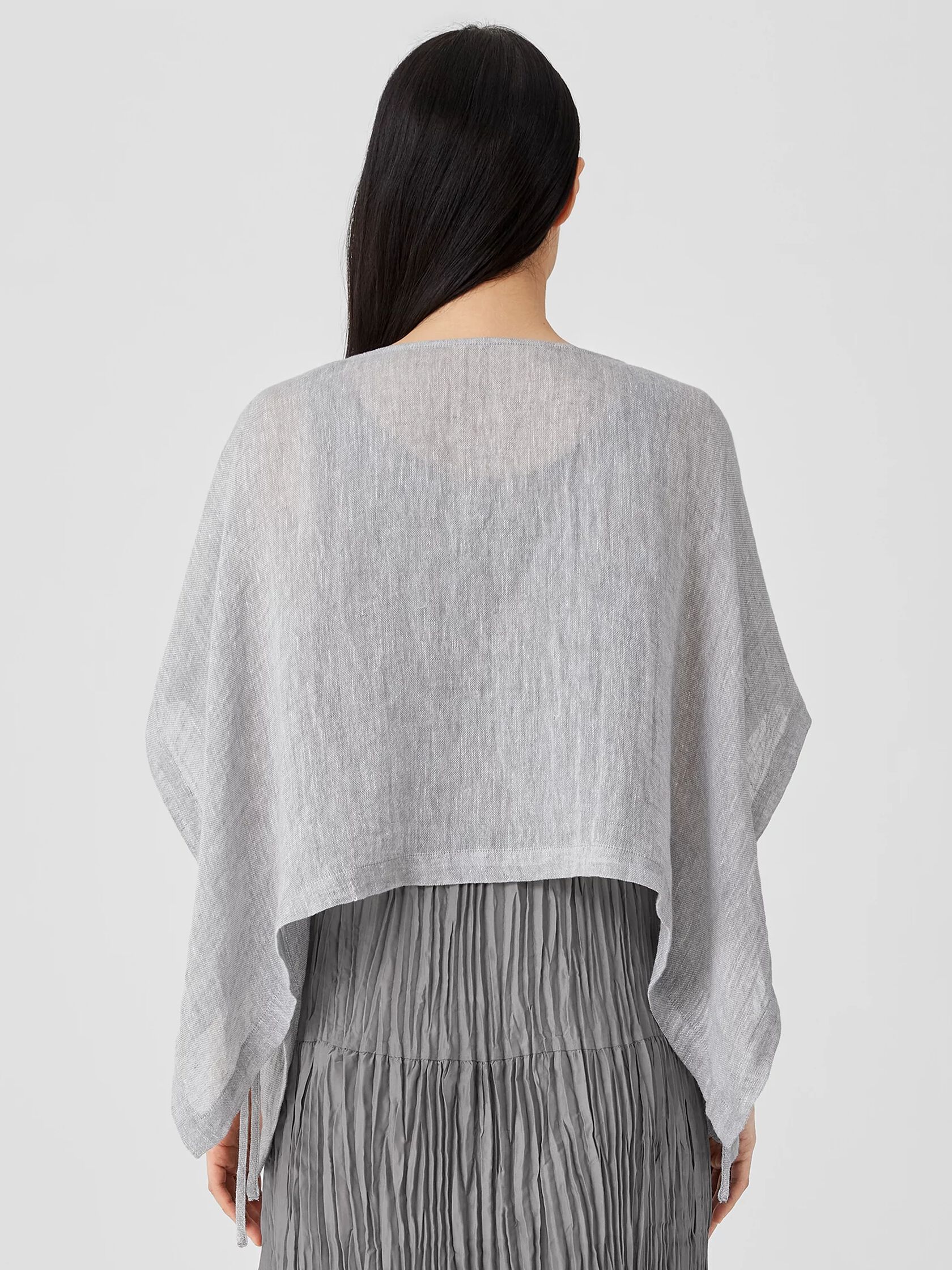 Organic Linen Gauze Poncho