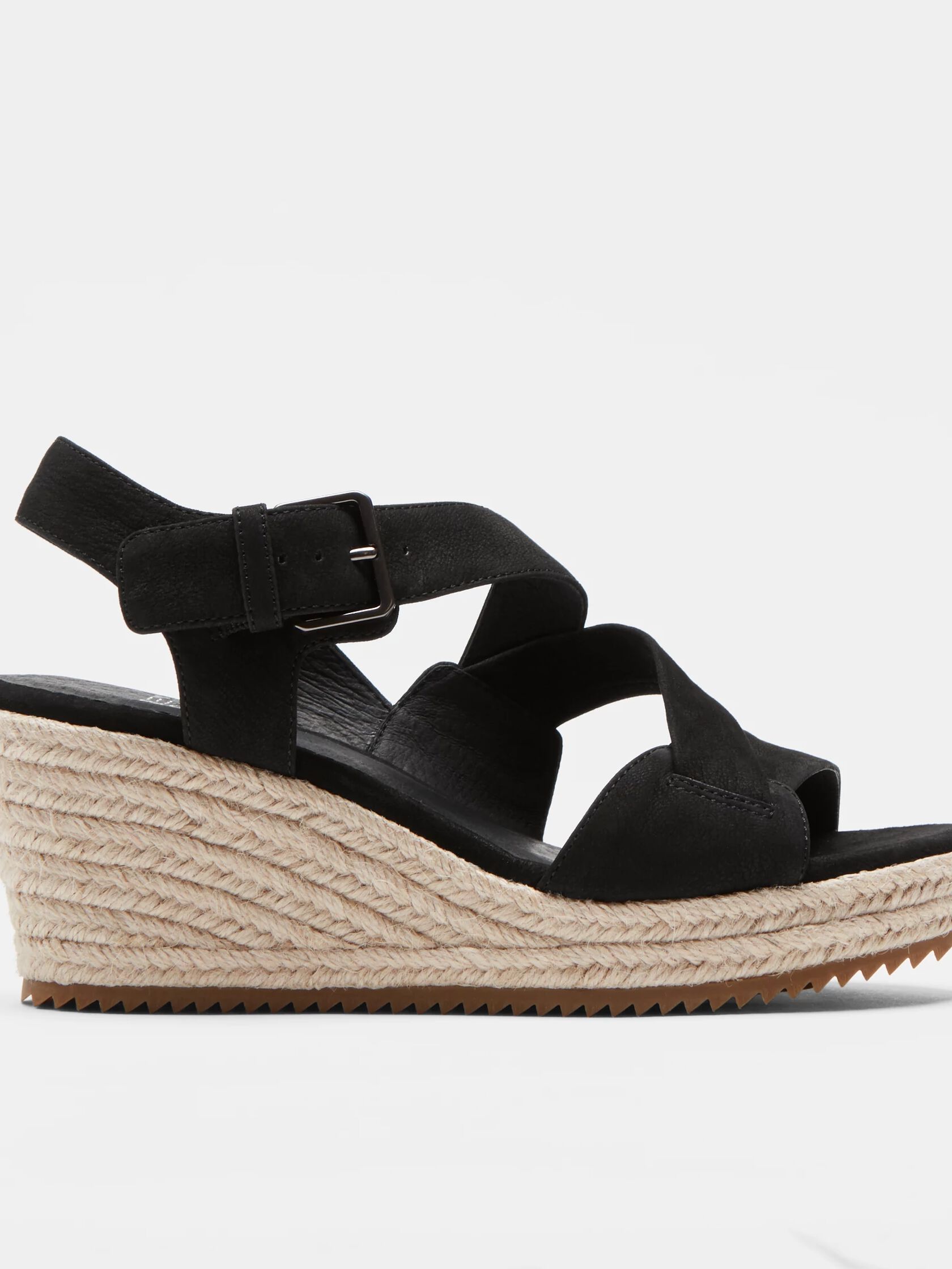 Beckon Tumbled Nubuck Espadrille Wedge
