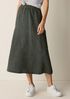 Washed Organic Linen D&eacute;lav&eacute; Cargo Skirt