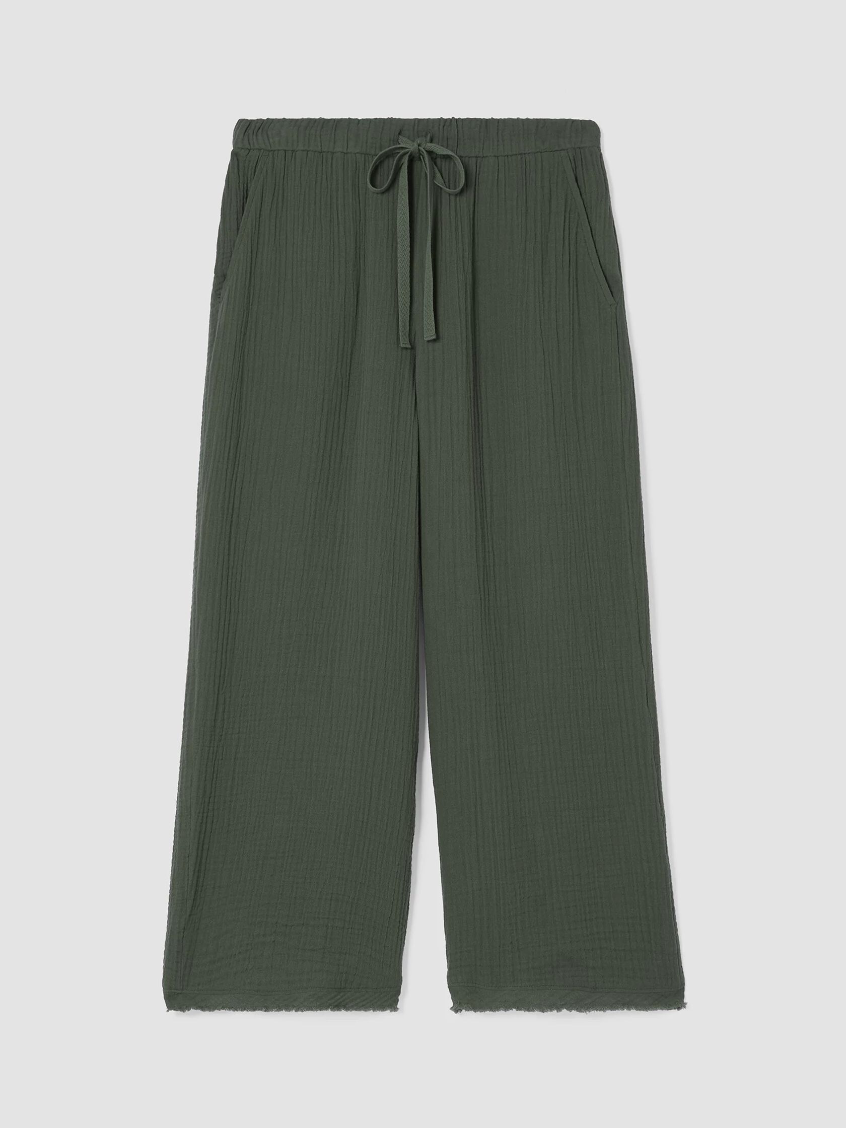 Organic Cotton Gauze Wide-Leg Pant