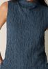Bubble Jacquard Funnel Neck Top