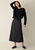 Fine Felted Wool Crew Neck Short Top in Regenerative Wool