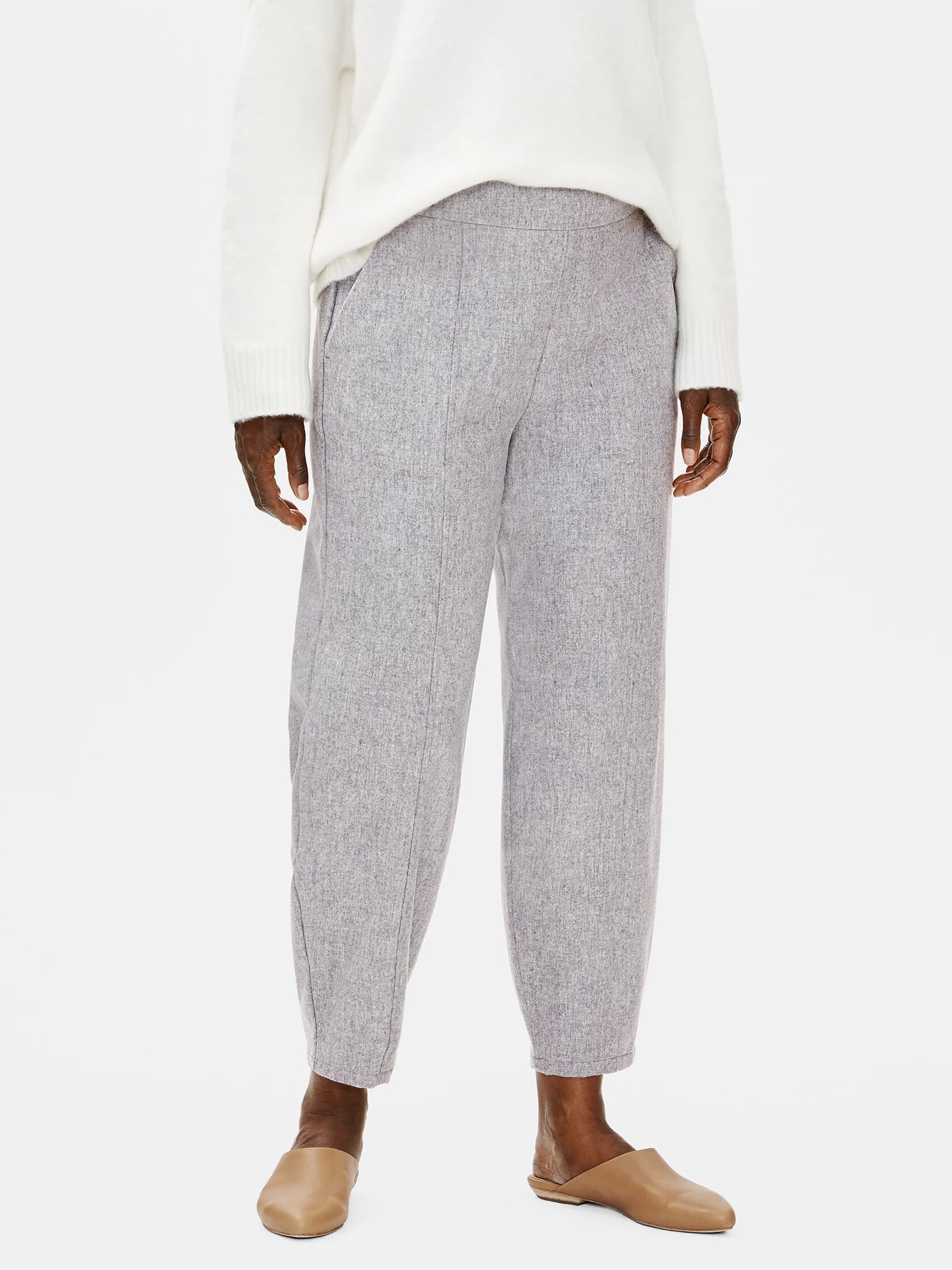 Soft Wool Flannel Lantern Pant