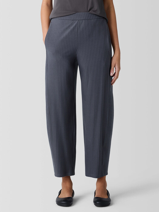 Textured Stretch Rib Lantern Pant