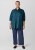 Silk Twill Classic Collar Long Shirt