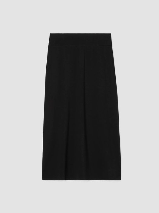 Stretch Jersey Knit A-Line Skirt