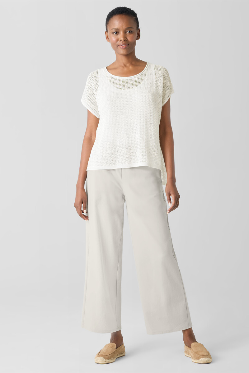 Cotton Blend Ponte Wide-Leg Pant Cotton Blend Ponte Wide-Leg Pant