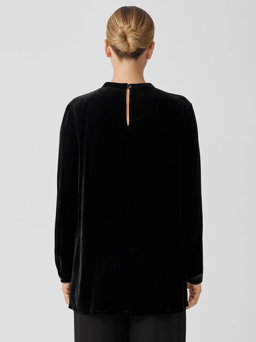 Velvet Mock Neck Top