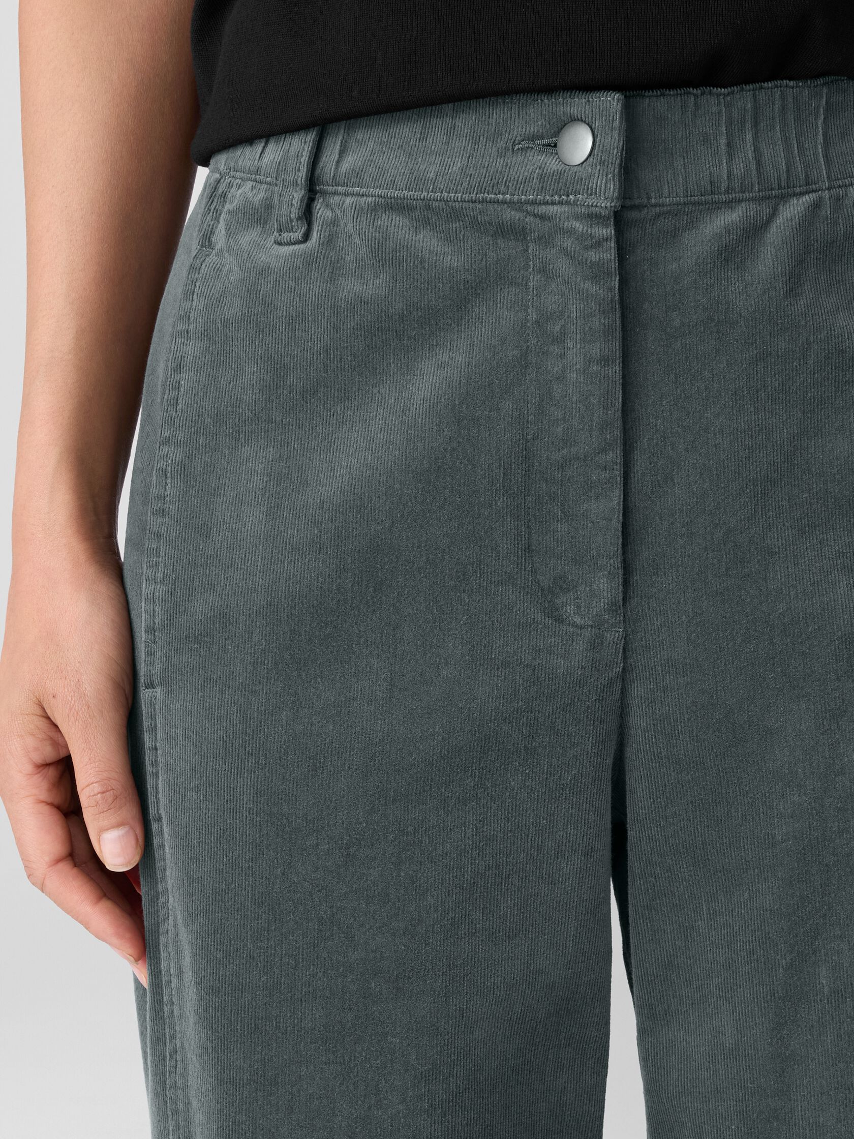 Organic Cotton Stretch Corduroy Lantern Pant