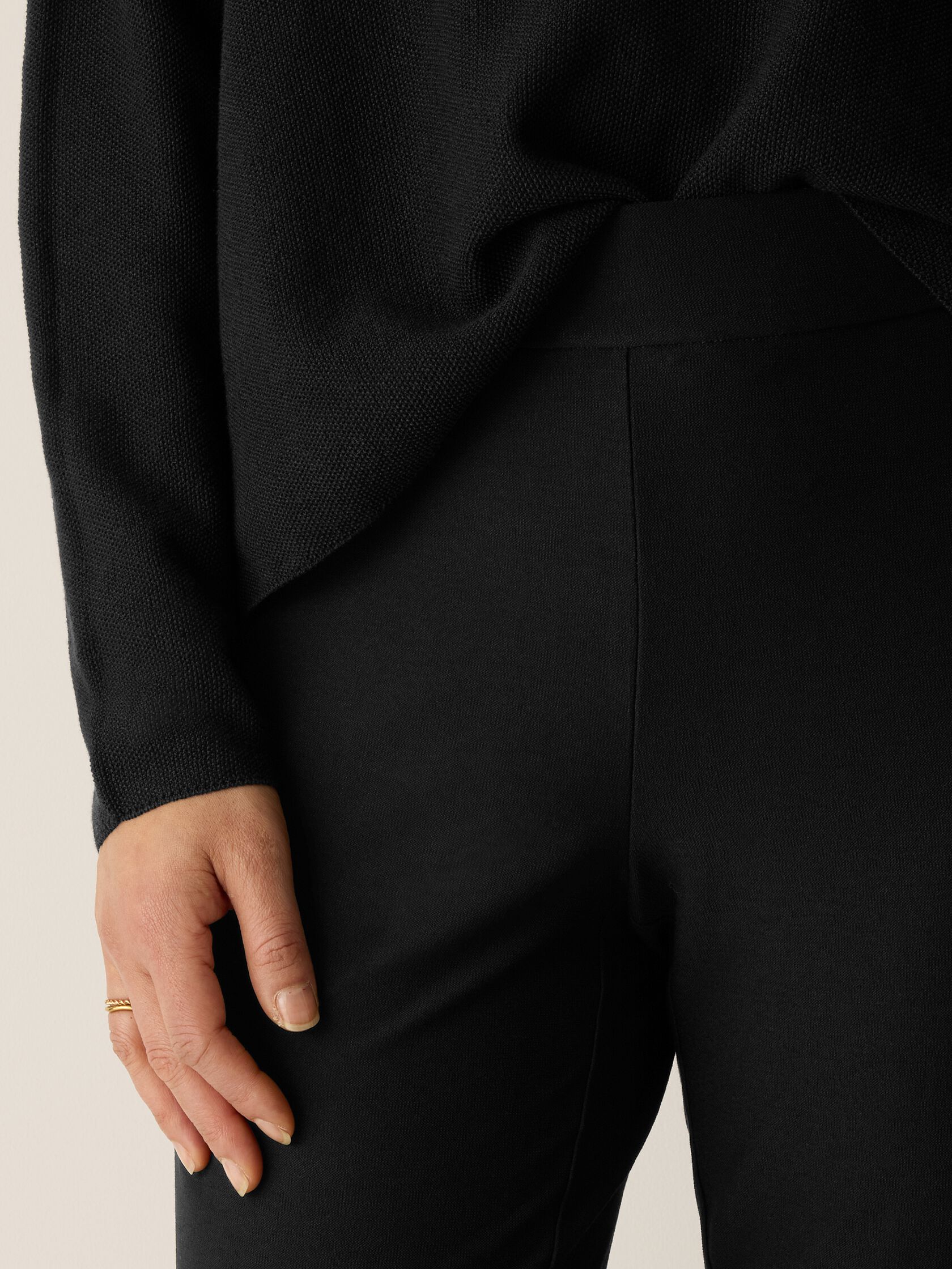 Washable Stretch Crepe Slim Pant