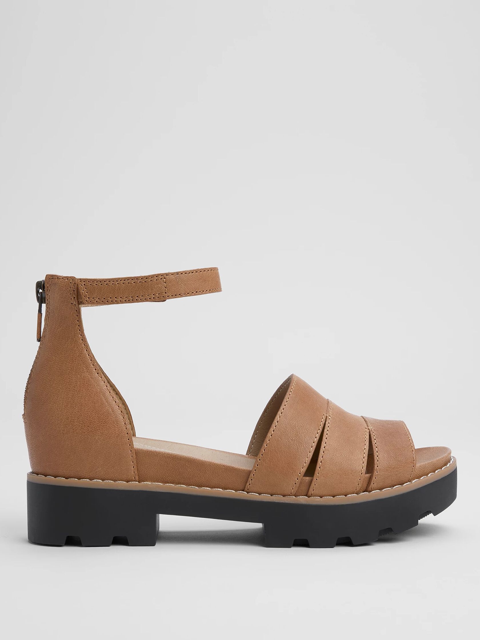 Heir Tumbled Leather Wedge Sandal