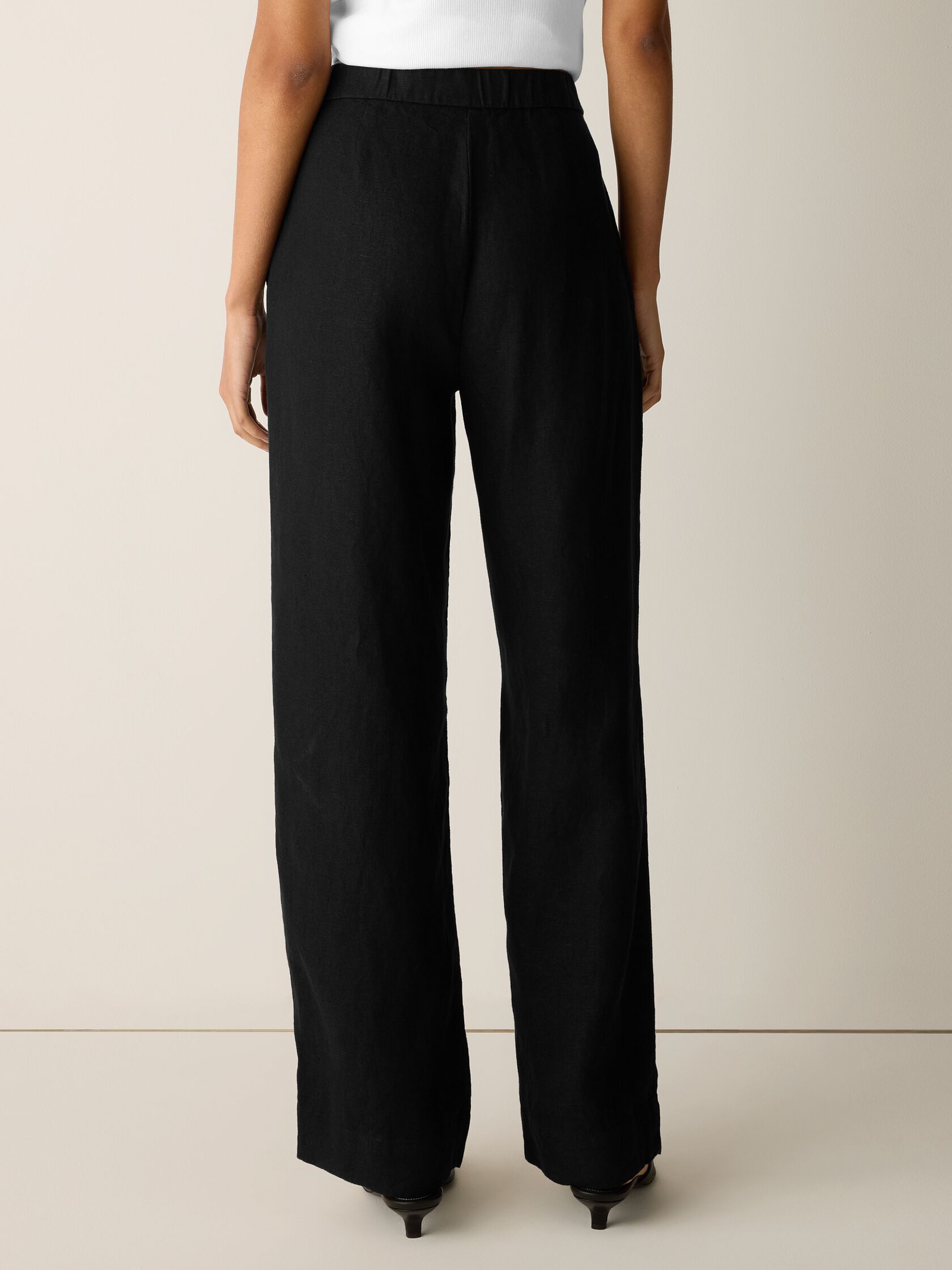 Heavy Organic Linen Full-Length Straight Trouser