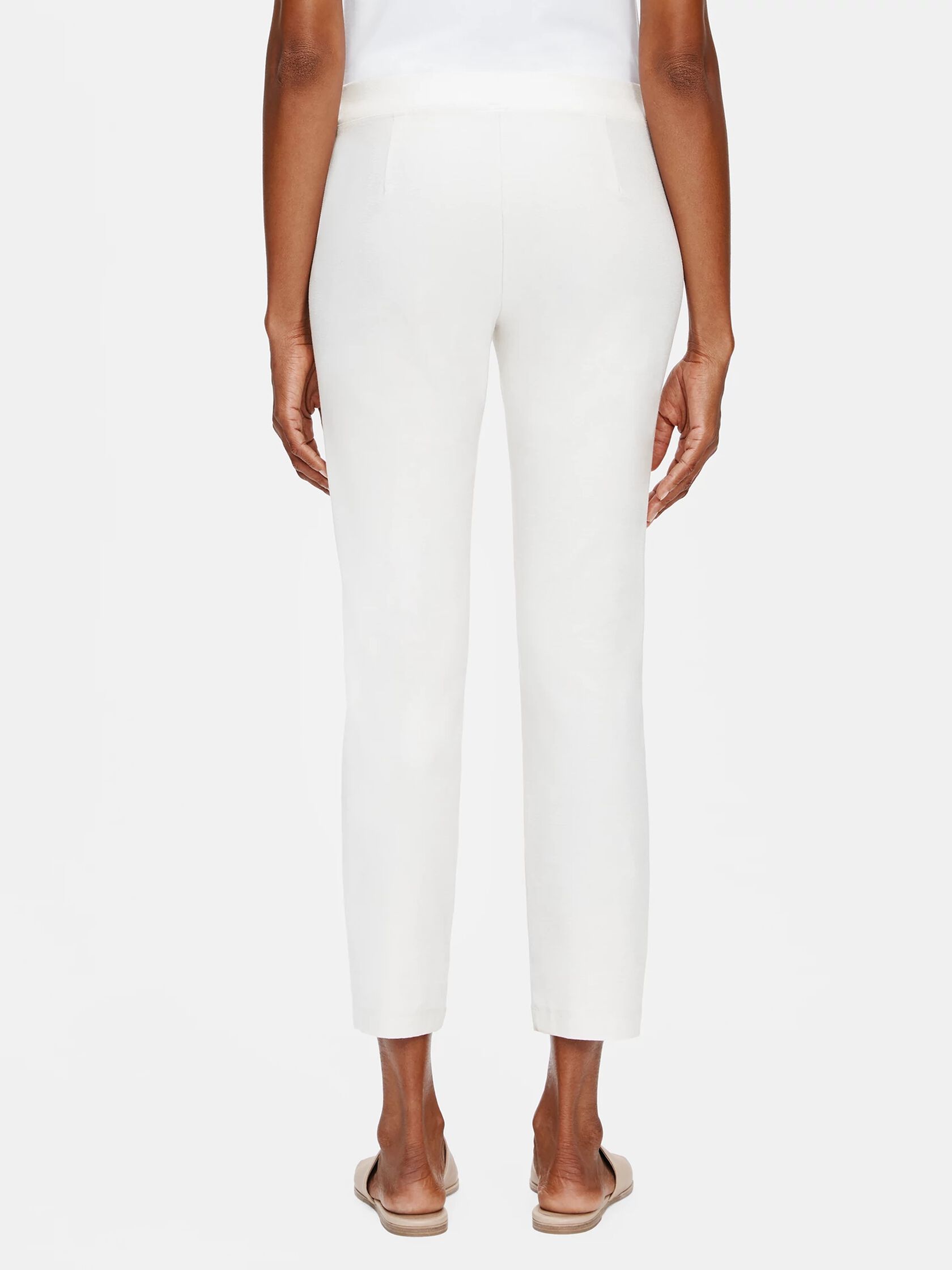 System Washable Stretch Crepe Slim Ankle Pant