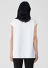 Pima Cotton Stretch Jersey Jewel Neck Top