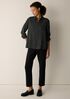 Windowpane Crinkle Weave Classic Collar Shirt