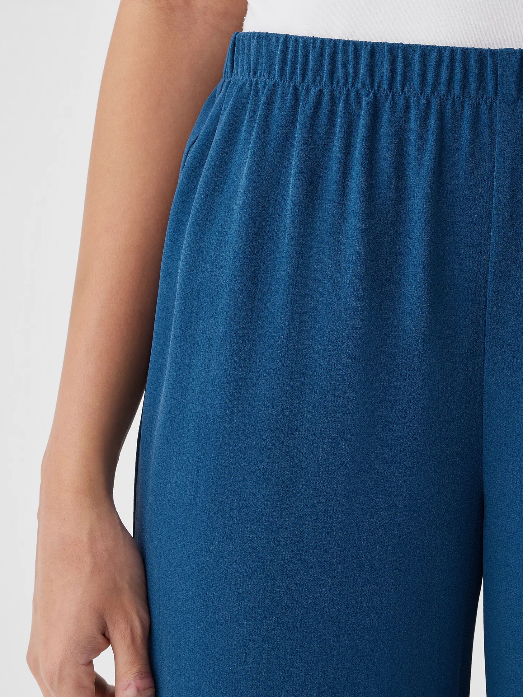 Silk Georgette Crepe Straight Pant