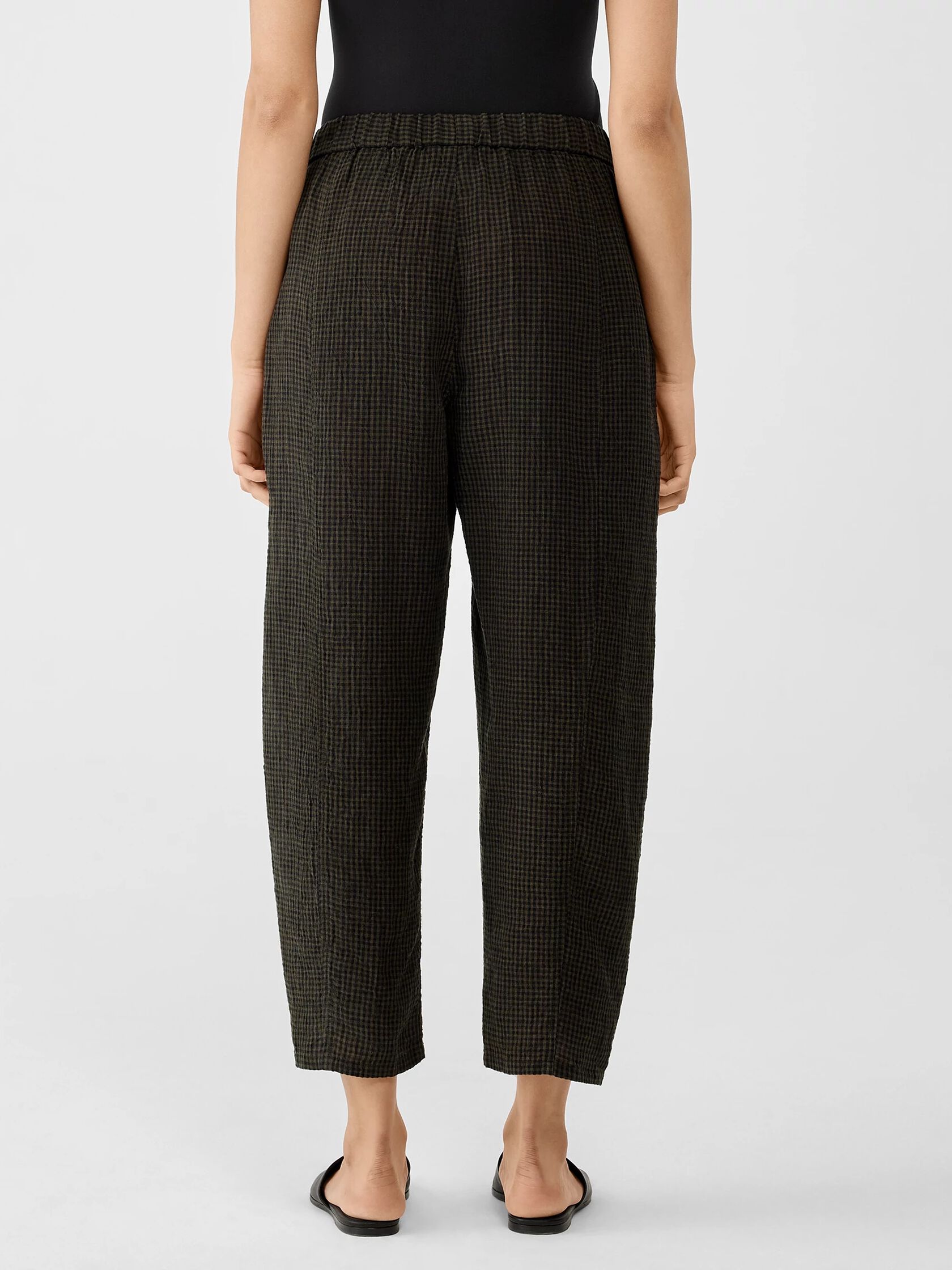 Puckered Organic Linen Lantern Pant