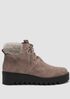 Kenille Sport Suede Wedge Bootie