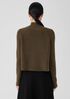 Merino Cropped Turtleneck Top in Regenerative Wool