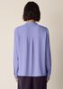 Silk Georgette Crepe Band Collar Top