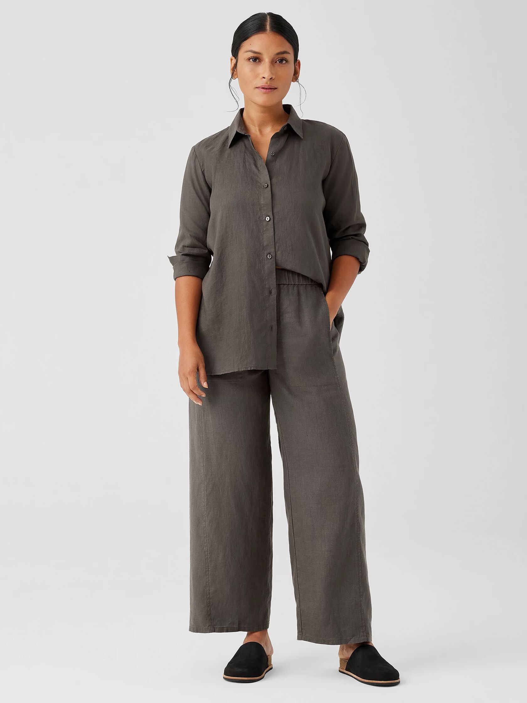 Organic Linen Wide Trouser Pant