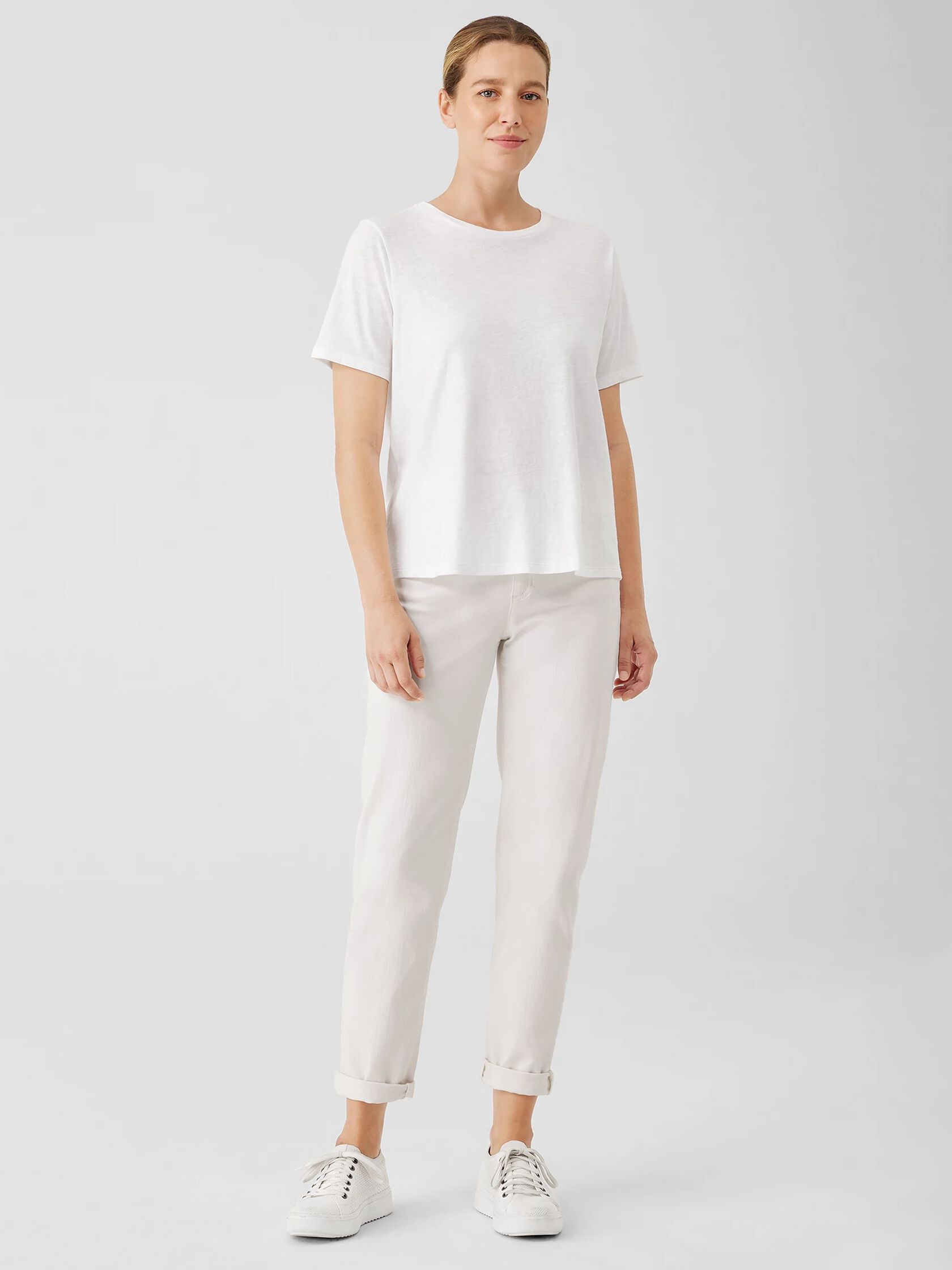 Organic Cotton Slub Crew Neck Tee