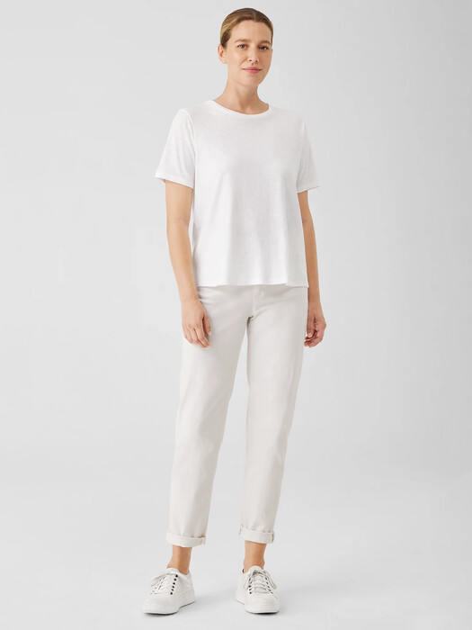 Organic Cotton Slub Crew Neck Tee