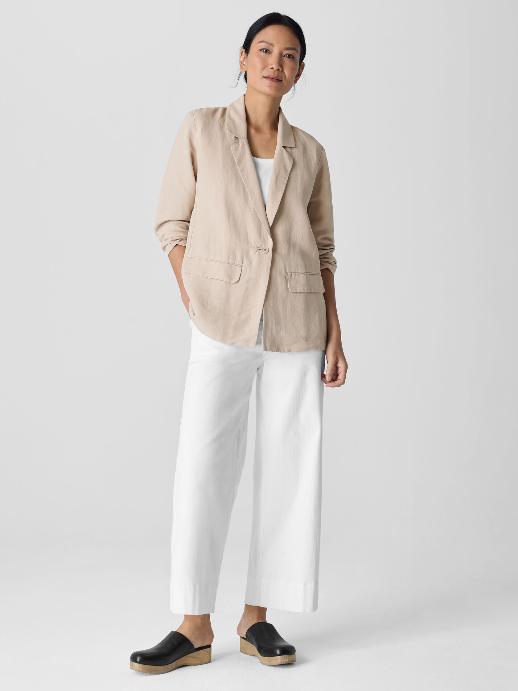 Linen Silk Twill Blazer