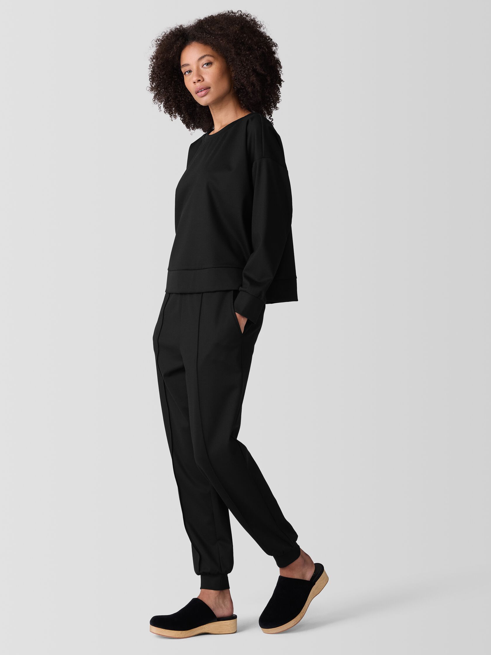 Lightweight Ponte Round Neck Top