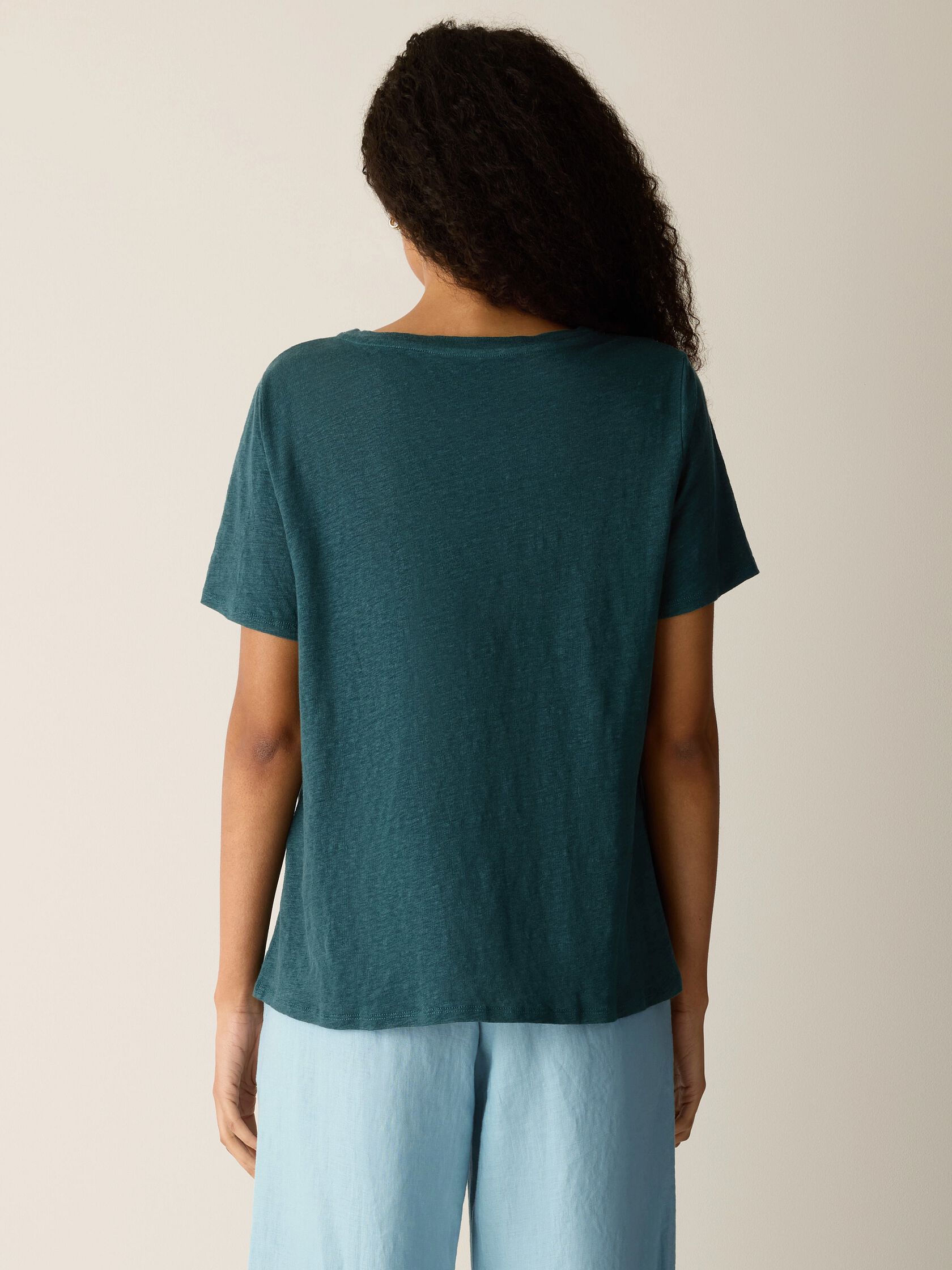 Organic Linen Jersey Crew Neck Tee