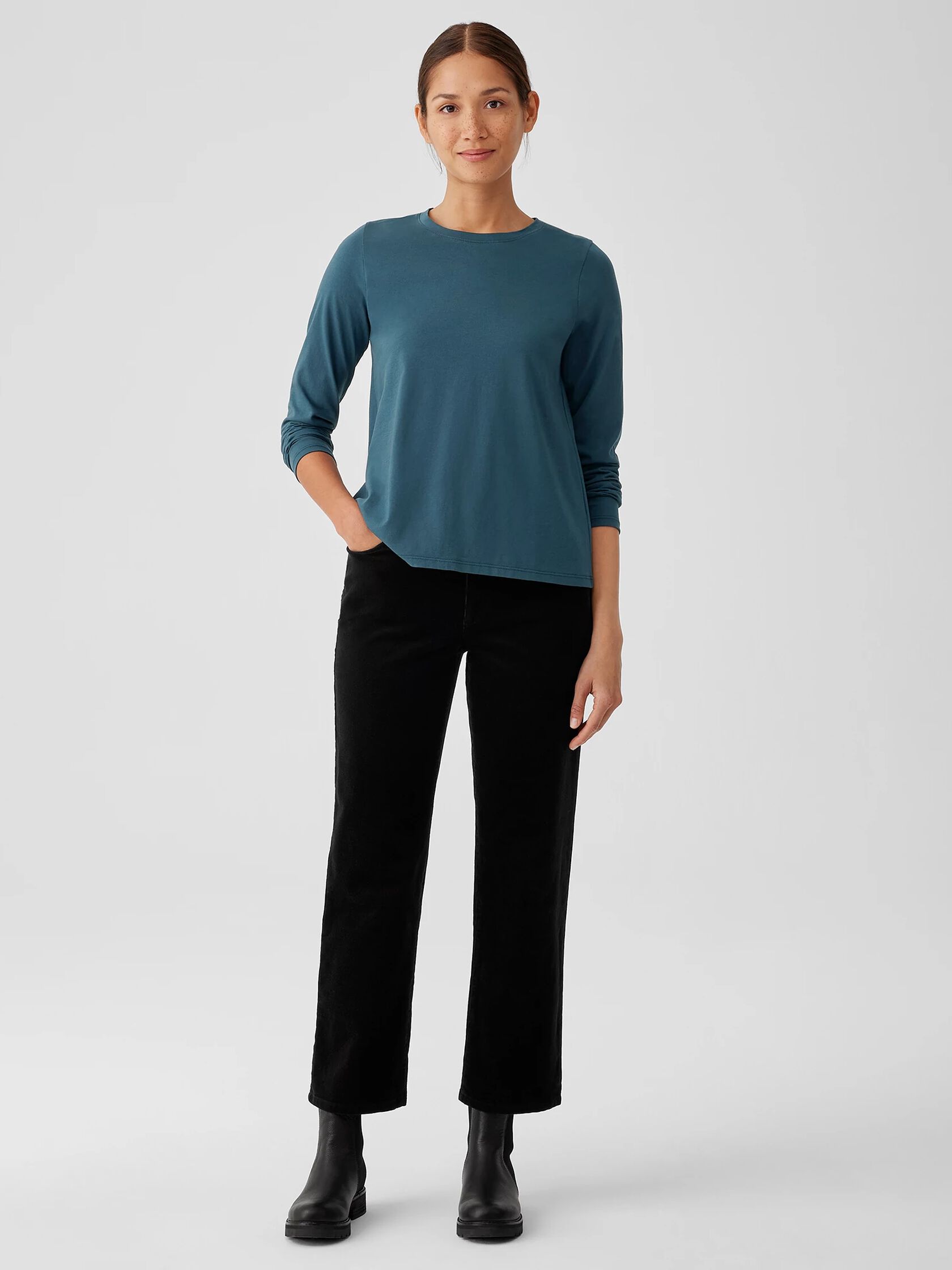 Organic Pima Cotton Jersey Long-Sleeve Tee
