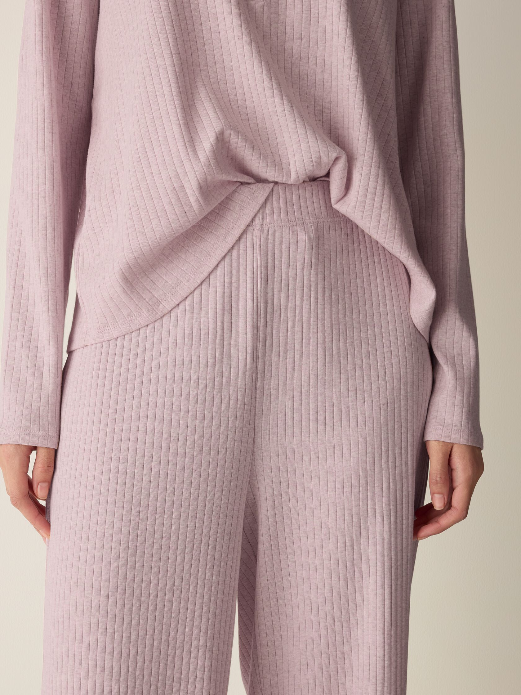 Organic Cotton Rib Straight Sleep Pant